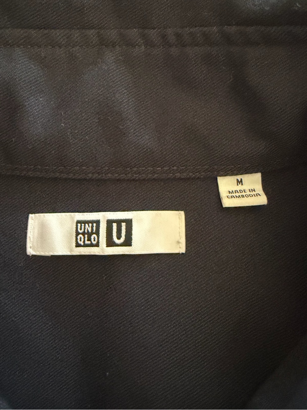 Uniqlo Twill Work Oversized Navy Shirt Unisex Size M - Picture 10 of 13